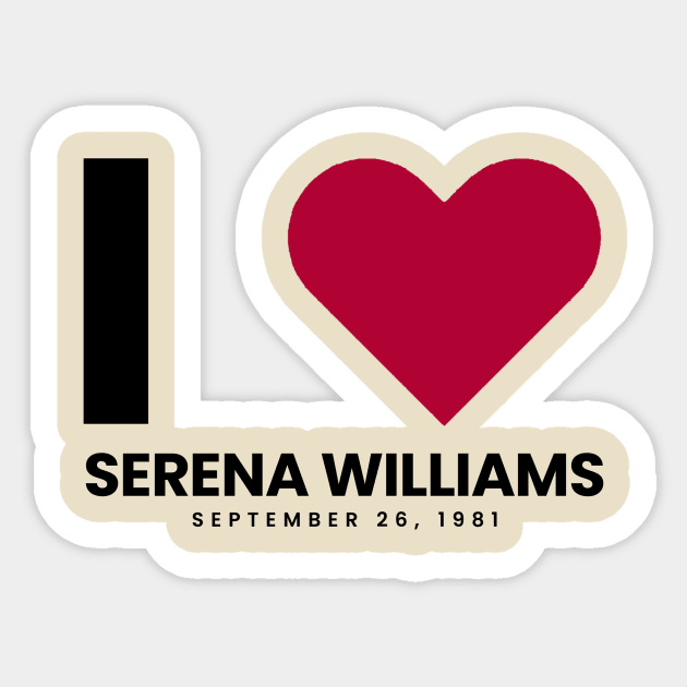 Serena Williams Love V.1 Sticker by Aspita